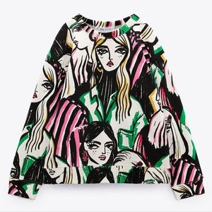 NWT Zara Printed Sweater - 5644/331